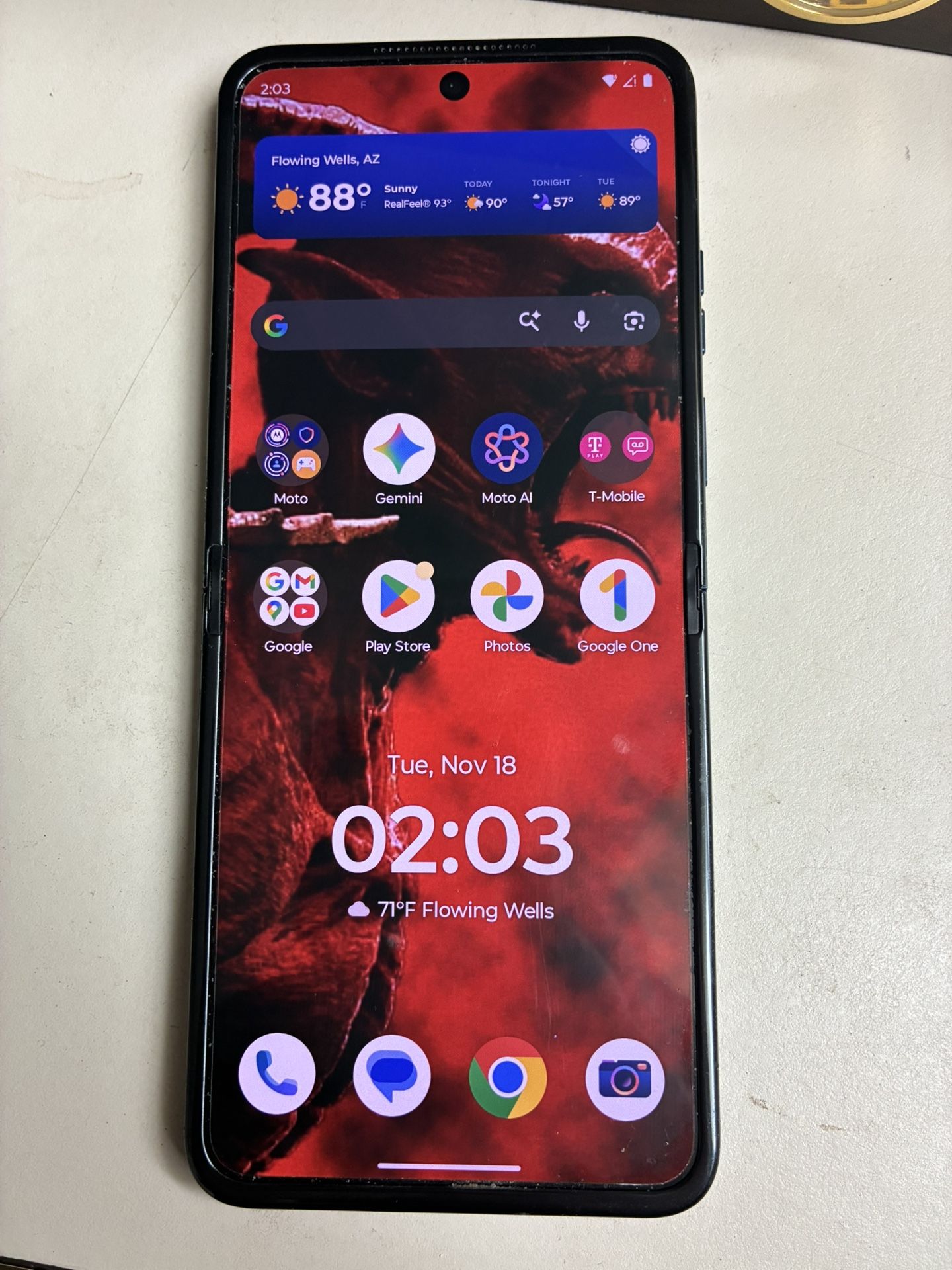 Motorola Razr 2025 256gb Blue Excellent Condition T-Mobile