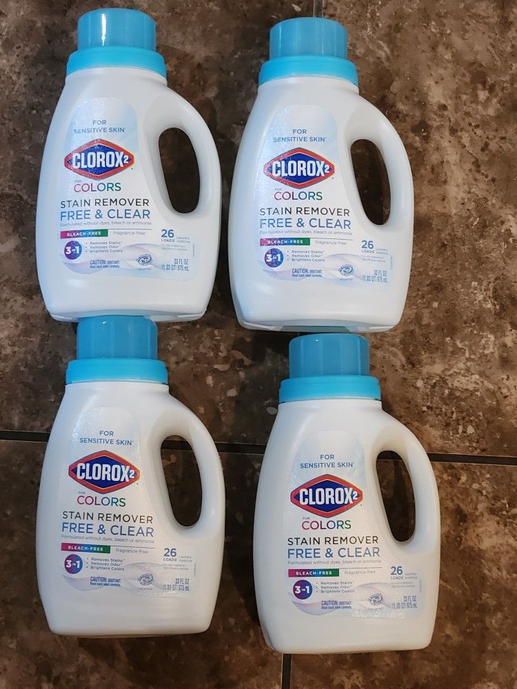 Brand New Bottles of Clorox 2 for Colors Fragrance Free Laundry Detergent 26 Loads 33 fl oz