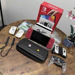 Switch OLED Console Bundle With Games Joycon Extra And Accessories 