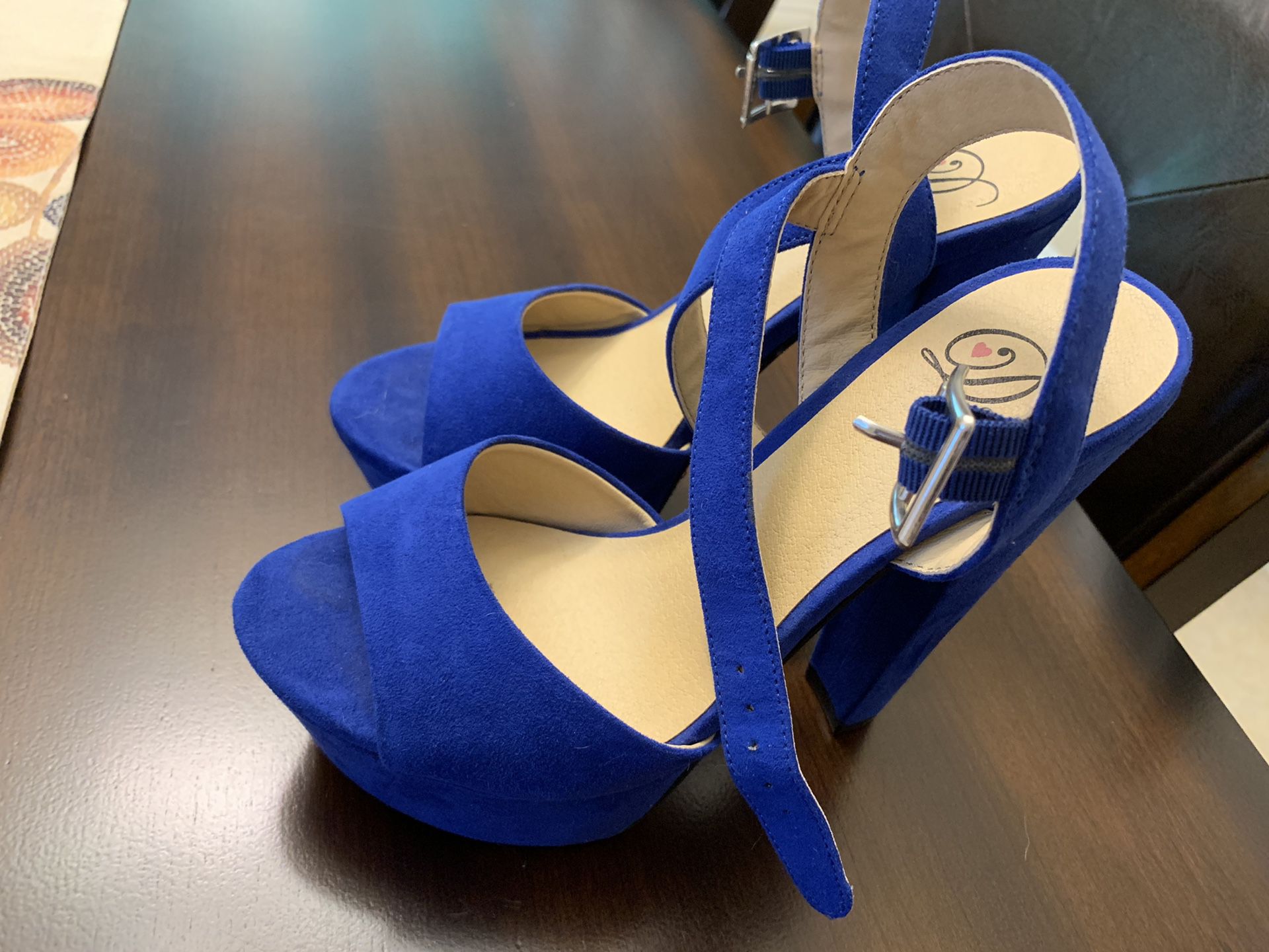 Blue shoes size 6