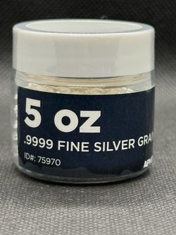 5 oz .9999 Fine Silver Grain Shot APMEX sealed jar