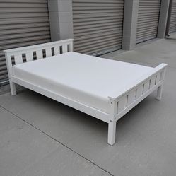 Full size bed frame with mattress