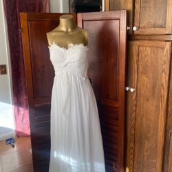 Wedding Dress  White Size 14 New 45.00 