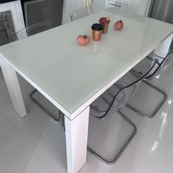 Glass Rectangle Kitchen Table 