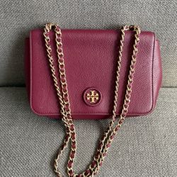 Tory Burch Burgundy Crossbody Bag