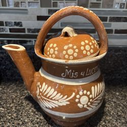 Cafetera Pequeña De Un Litro De Barro 