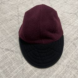 Vintage 1990s Watership Trading Company Burgundy Red Outdoors Fleece Hat