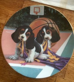 Limited edition collector plate-"Basketball" from Good Sports Plate Collection