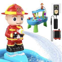 Water Table Pump Kids Toys: Firefighter Water Table Pump Continuous Flow ص