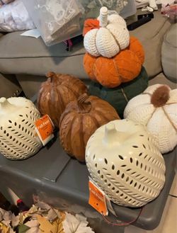 Fall Decorative Pumpkin Set