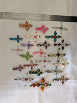 Handmade beaded crosses