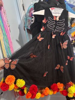 Day of the Dead Butterfly Skeleton Costume Dress