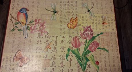 Wooden Chinese Art Foldable Table 