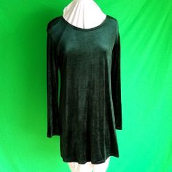 Vintage Carole Little Green Velvet Tunic - M
