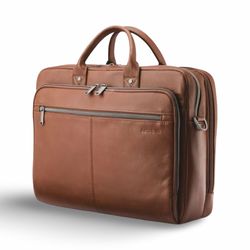 Samsonite Classic Leather Toploader - Cognac