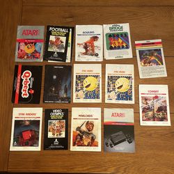 Lot Of 14 Atari 2600 Game Manuals
