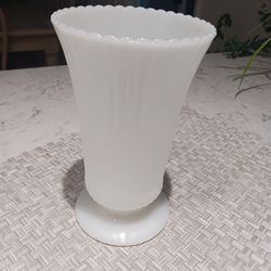 Vintage  E.O. Brody Milk Glass Vase 
