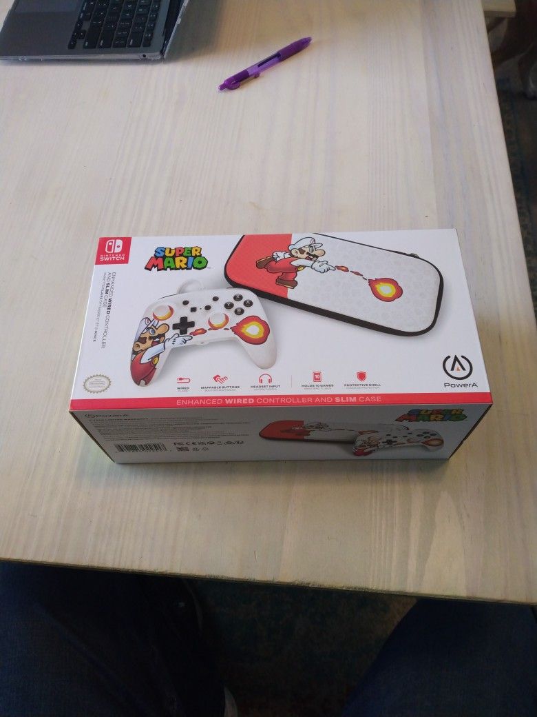 Super Mario Controller And Case New Switch 