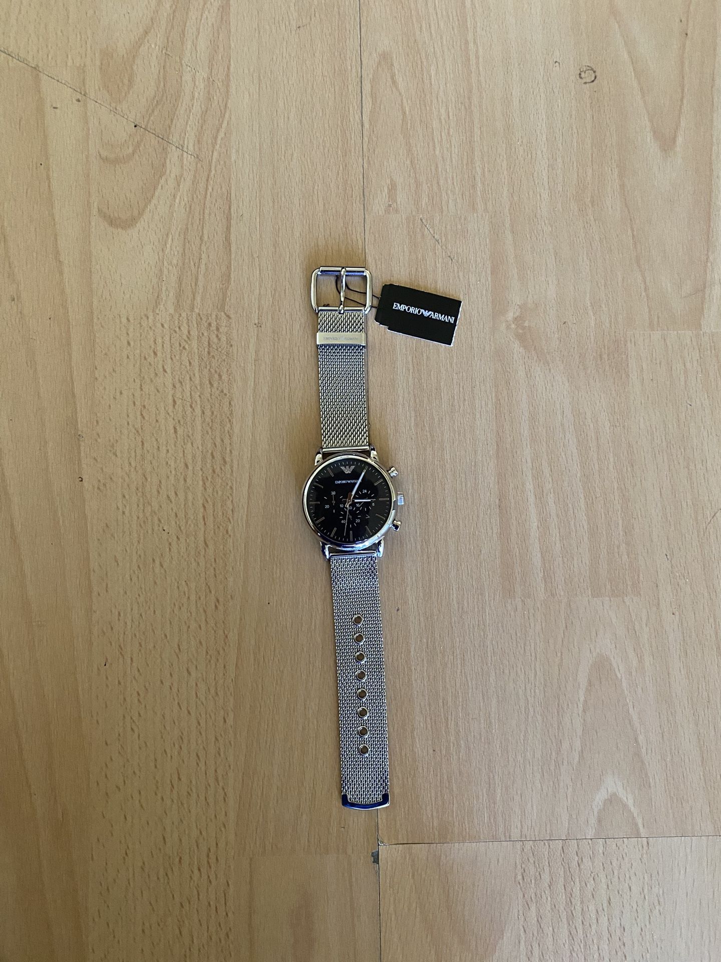 EMPORIO ARMANI CLASSIC CHRONOGRAPH BLACK DIAL MEN'S WATCH AR1808