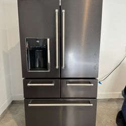 Black Stainless Steel KitchenAid Fridge