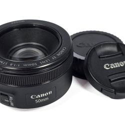 MINT Canon EF 50mm F/1.8 STM Prime Lens w/ Canon Caps - DSLR