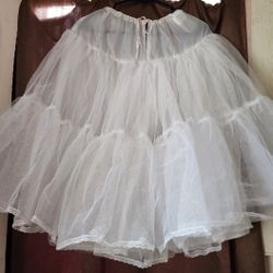 Girl White Tulle Petticoat 