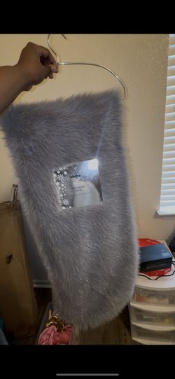 Brand New Gray Fur Blanket