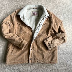 THICK CLOTH COAT Light Brown, (GREAT CONDITION)