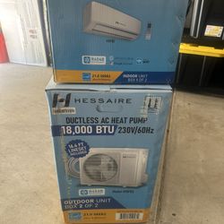 Hessaire Ductless Heat Pump Air Conditioner 18,000BTU