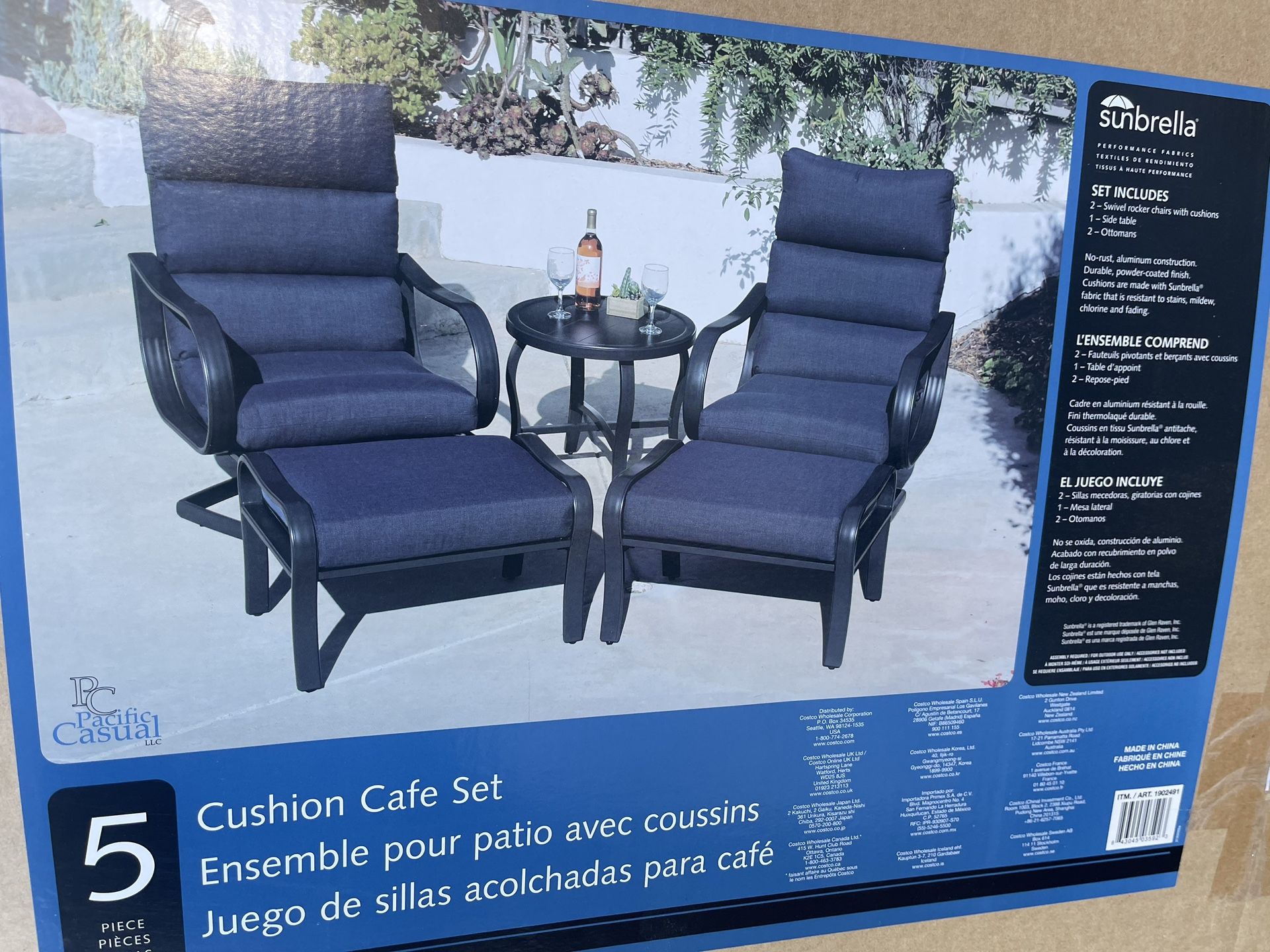 Outdoor Patio Chairs With Ottomans And Table