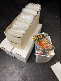 3-4 boxes of comics. 900 + comic books