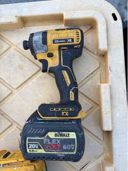 Dewalt xr max impact drill with 60v battery