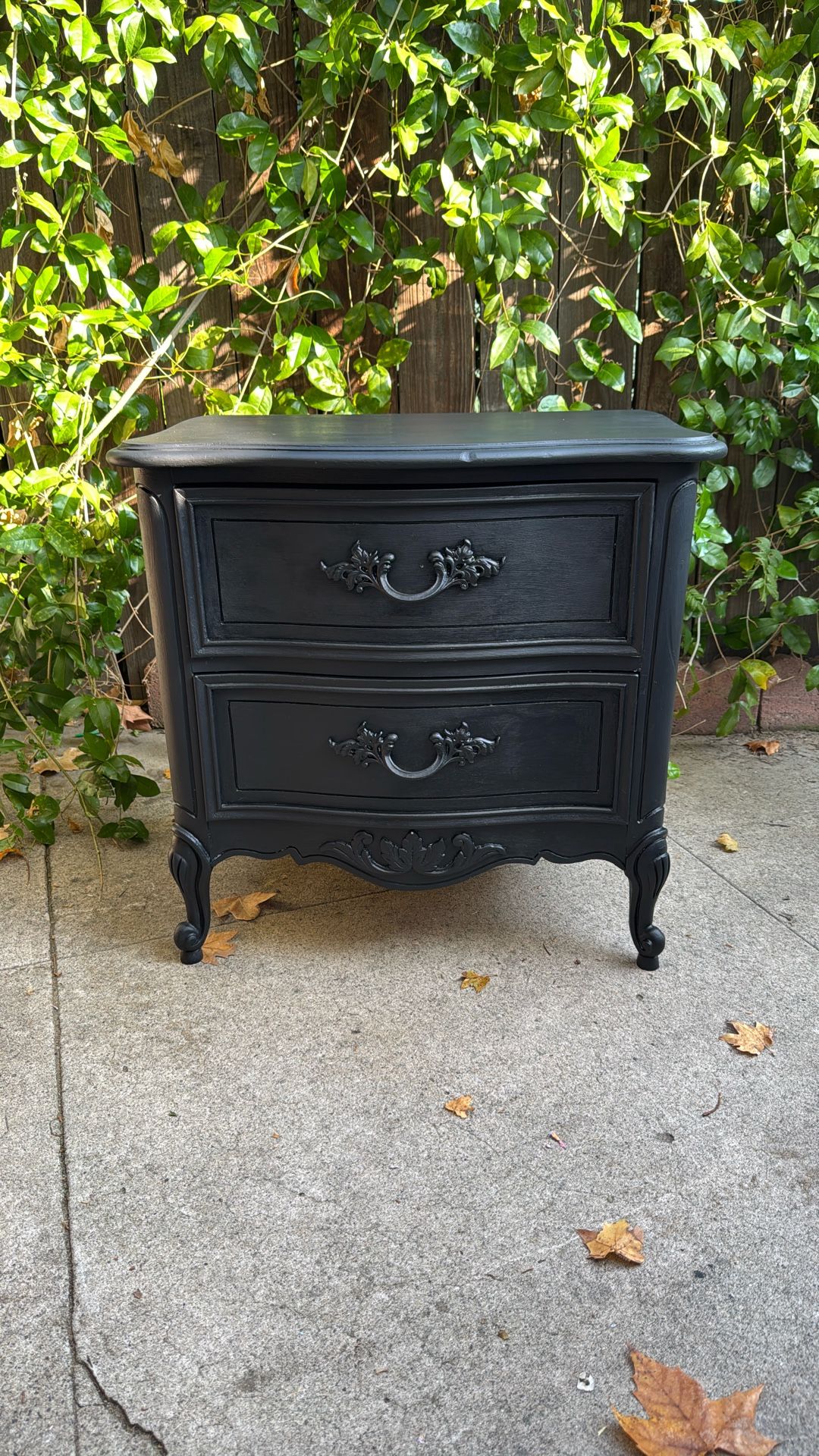 Black Vintage Night Stand 