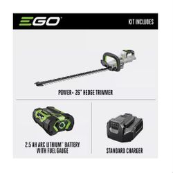 EGO Power+ HT2601 26 in. 56 V Battery Hedge Trimmer Kit (Battery & Charger)
