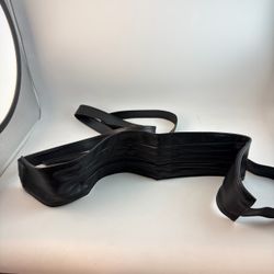 Black Leather belt woman