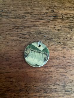 Grand Coulee Dam Hand Painted Pendant Souvenir