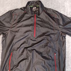 Adidas Men's Size Large Clima Proof Half-zip Pullover Jacket Windbreaker