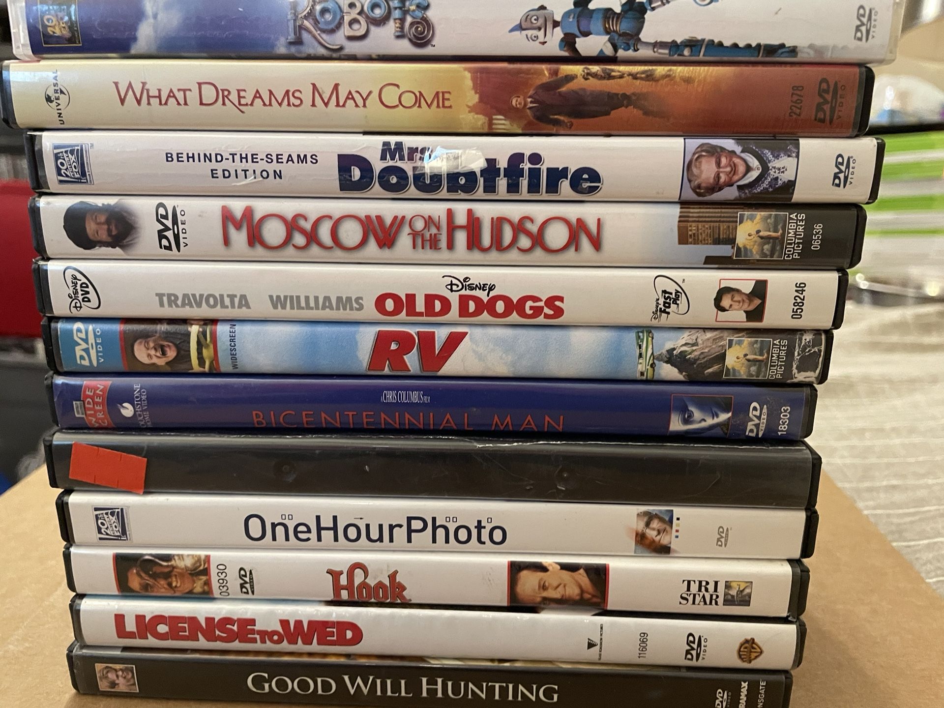 12-HUGE BUNDLE OF ROBIN WILLIAMS MOVIES (DVD)