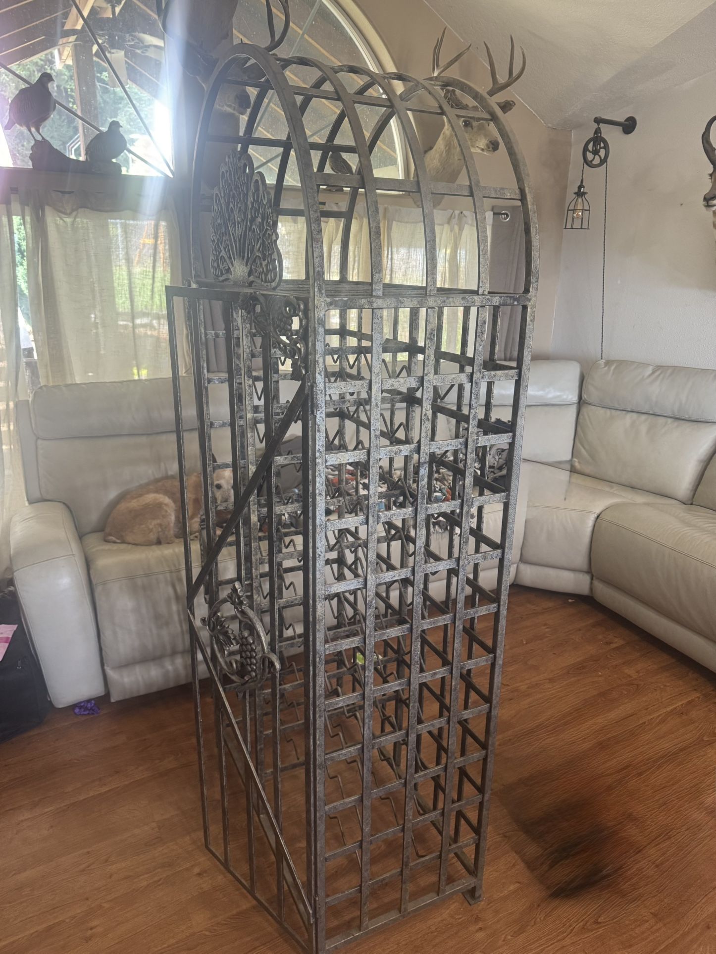 Large Wrought Iron Wine Rack