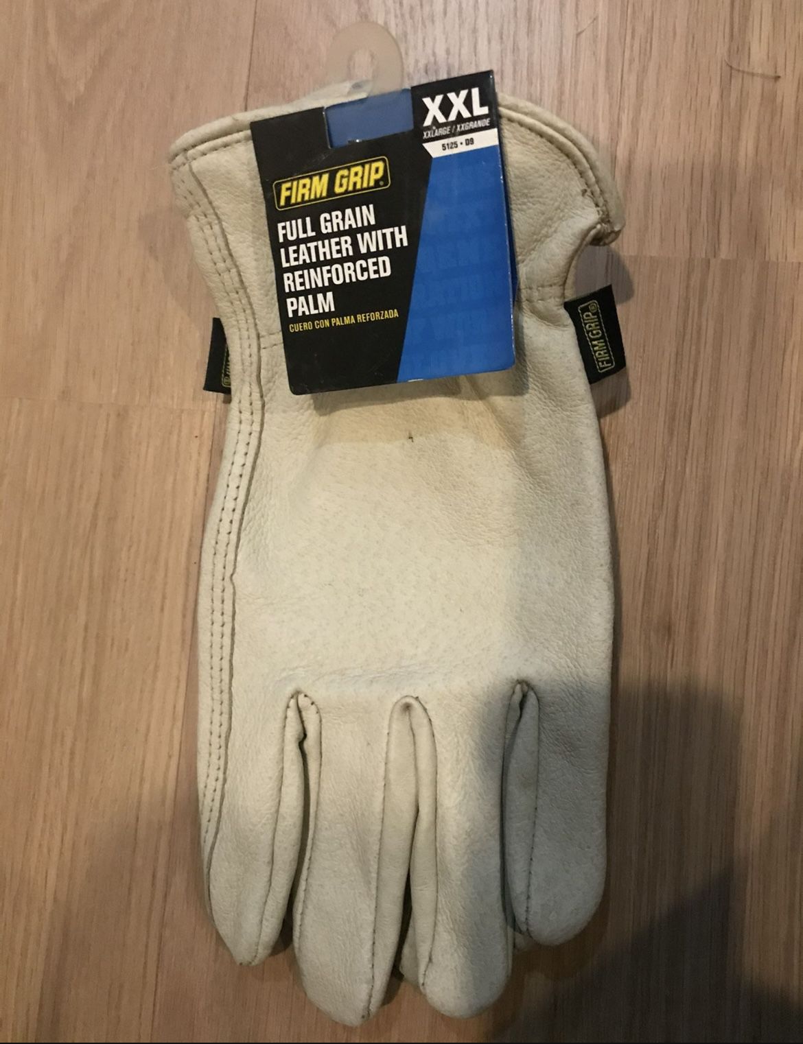 Full Grain Leather Grip Gloves With Reinforced Palm
