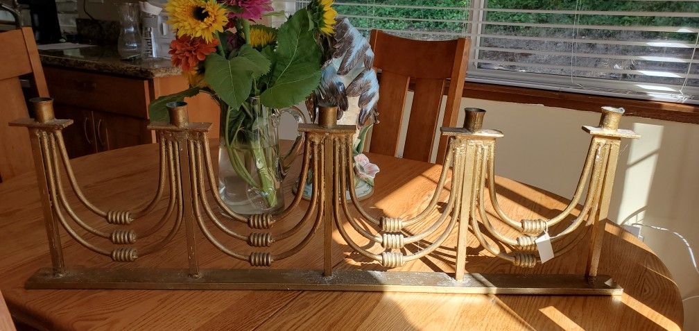 Vintage Metal Candelabra Large