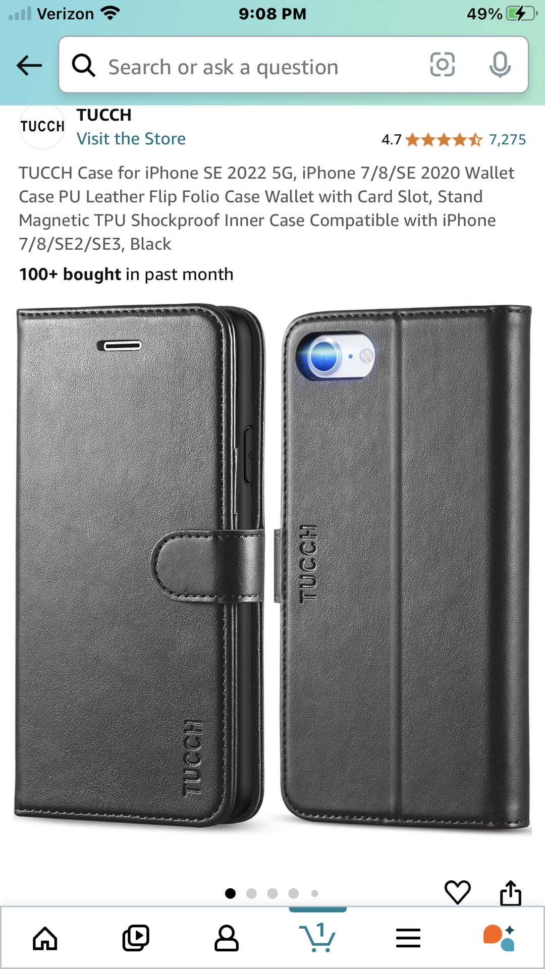 TUCCH Case for iPhone SE 2022 5G, iPhone 7/8/SE New and Pre Owned