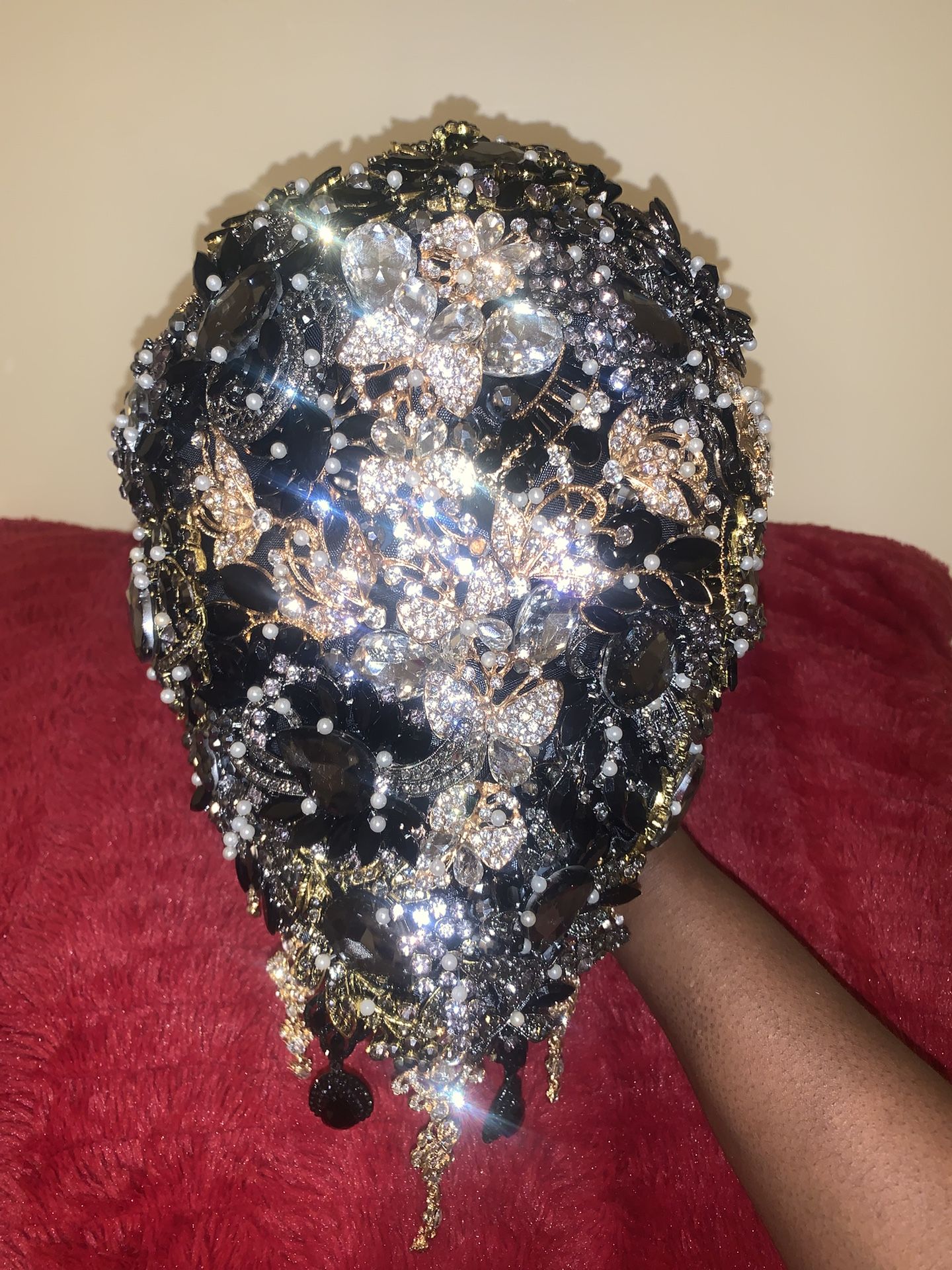 Custom made bejeweled bouquet