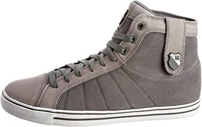 K-Swiss HWD Mid VNZ Men's Suede Basketball Skate Sneakers in Charcoal/Peacock