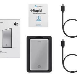 Brand New VectoTech Rapid 4TB External SSD USB-C Portable Solid State Drive USB 3.1 Gen 2