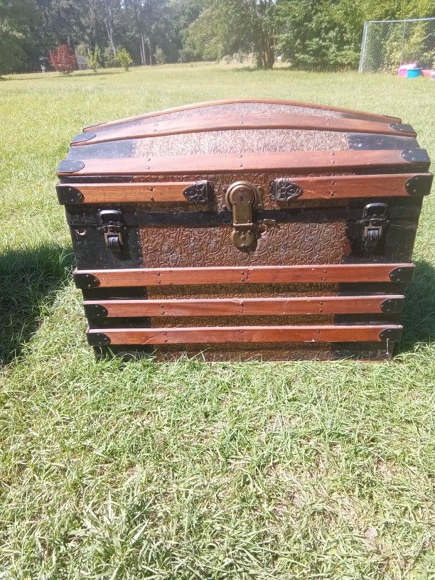 Antique Camelback Trunk