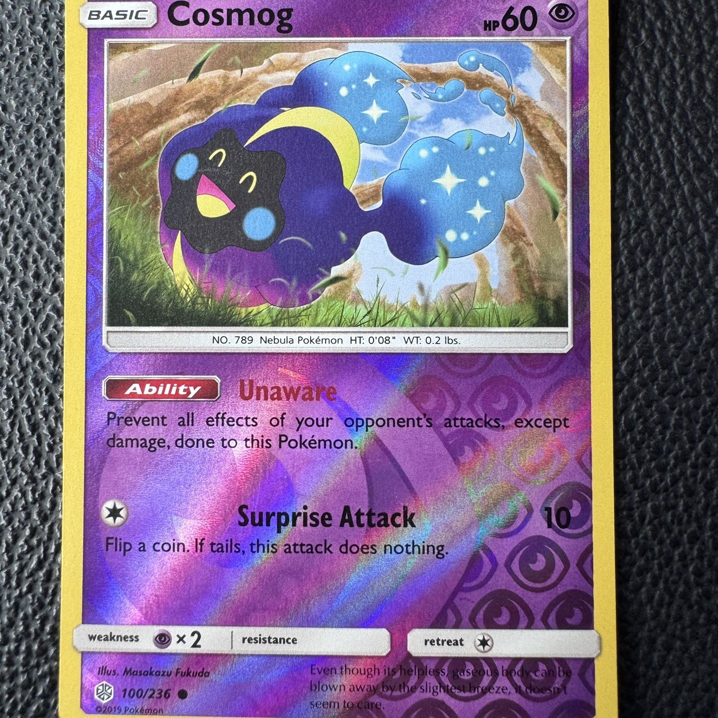 pokemon cosmog card - 64/149 Holo Rare Psychic Rarity Spectacular this holography on the