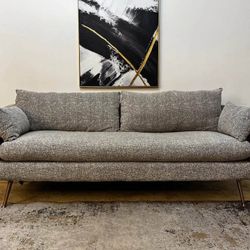 Black & White Patterned 3-Seater Sofa