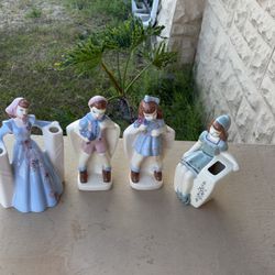 4 Ceramic Porcelain Figurines