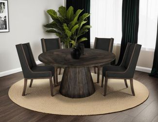 Summer Sale!!NEW ARRIVAL!!! 5 pc 59.75" Round Modern Dining Table Set